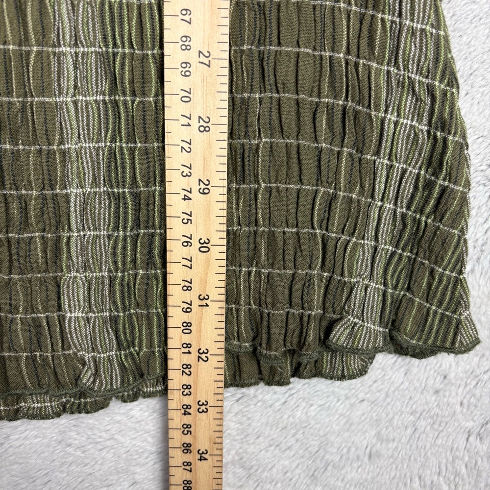 NEW Free People Tropical Feels Mini Dress Olive Green Beachy Stretchy Womens L - Picture 4 of 8